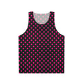 Black & Pink Polka Dot Tank Top — Retro Chic All-Over Print
