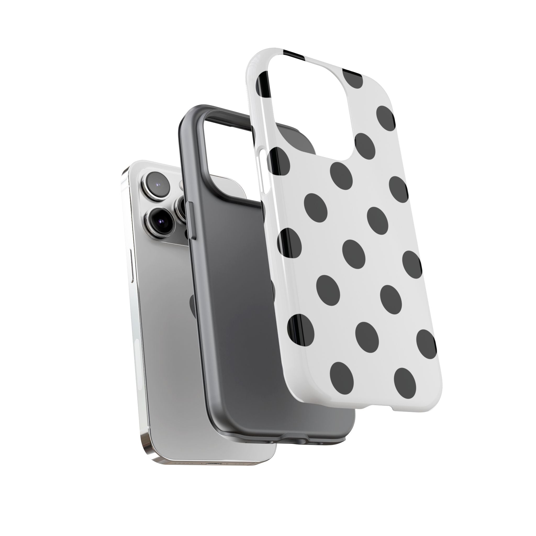 Black Polka Dot Tough Phone Case