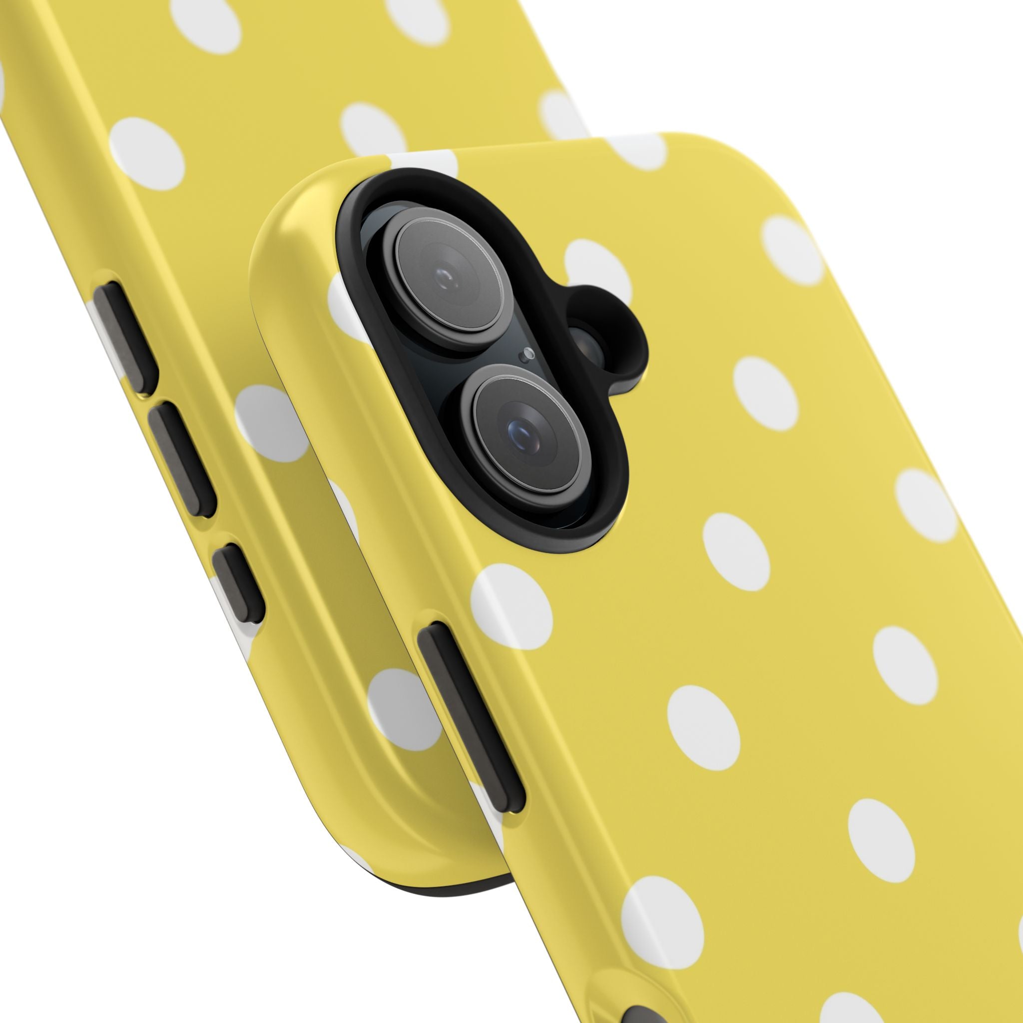 Yellow Polka Dot Tough Phone Case — Cute Protective Phone Cover