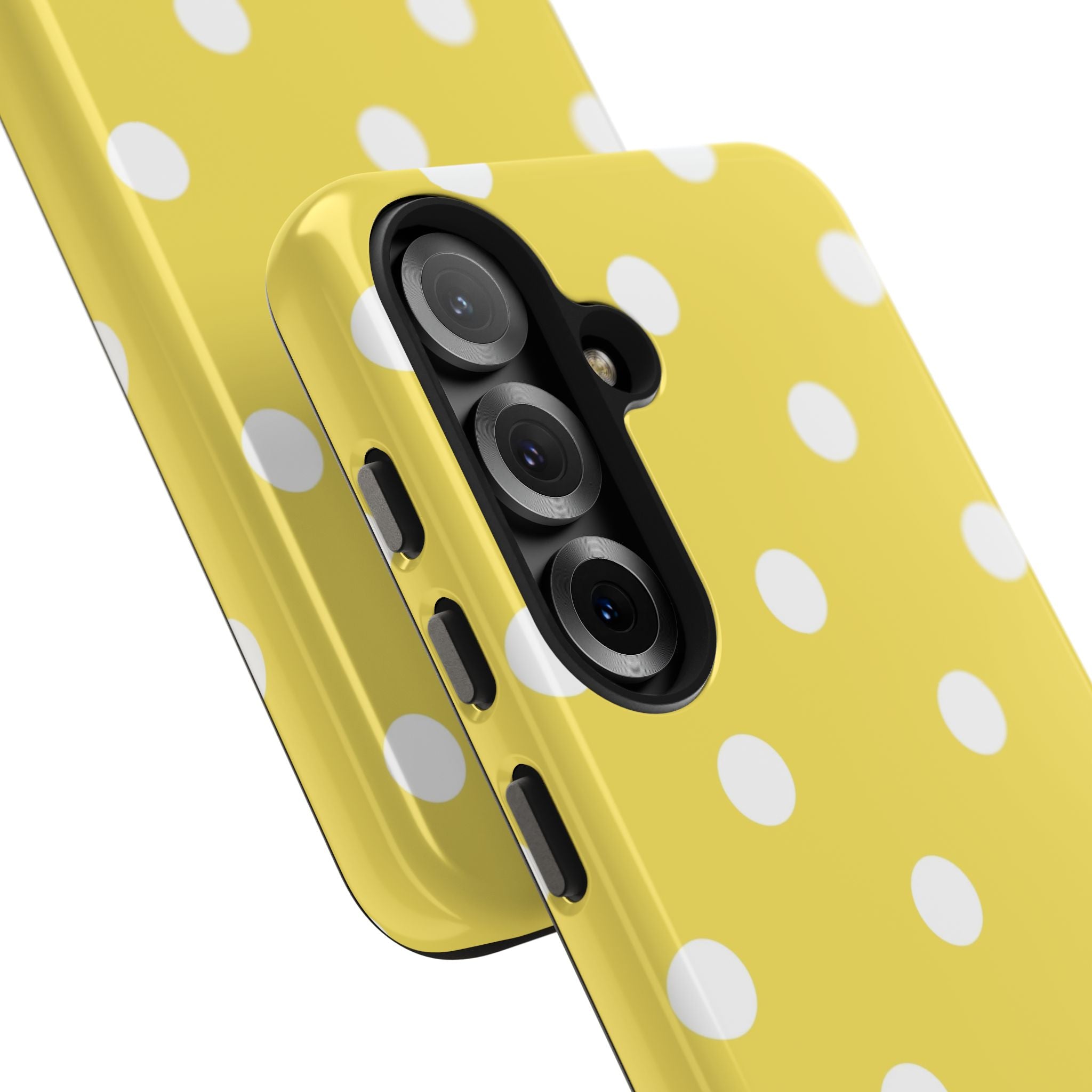 Yellow Polka Dot Tough Phone Case — Cute Protective Phone Cover