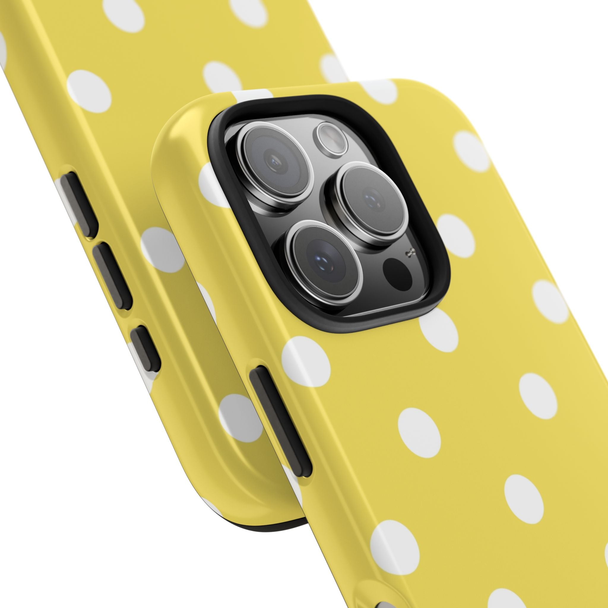 Yellow Polka Dot Tough Phone Case — Cute Protective Phone Cover