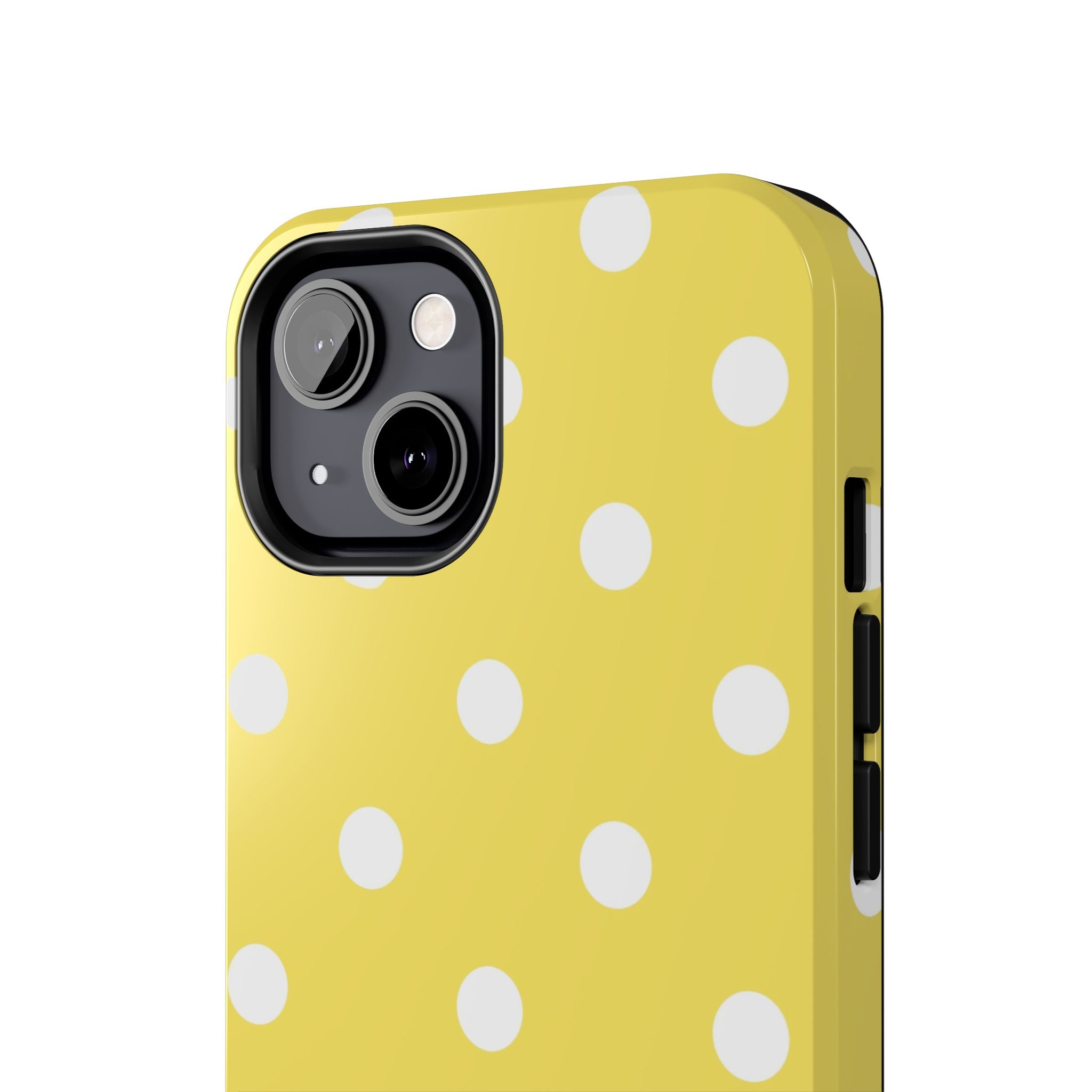 Yellow Polka Dot Tough Phone Case — Cute Protective Phone Cover