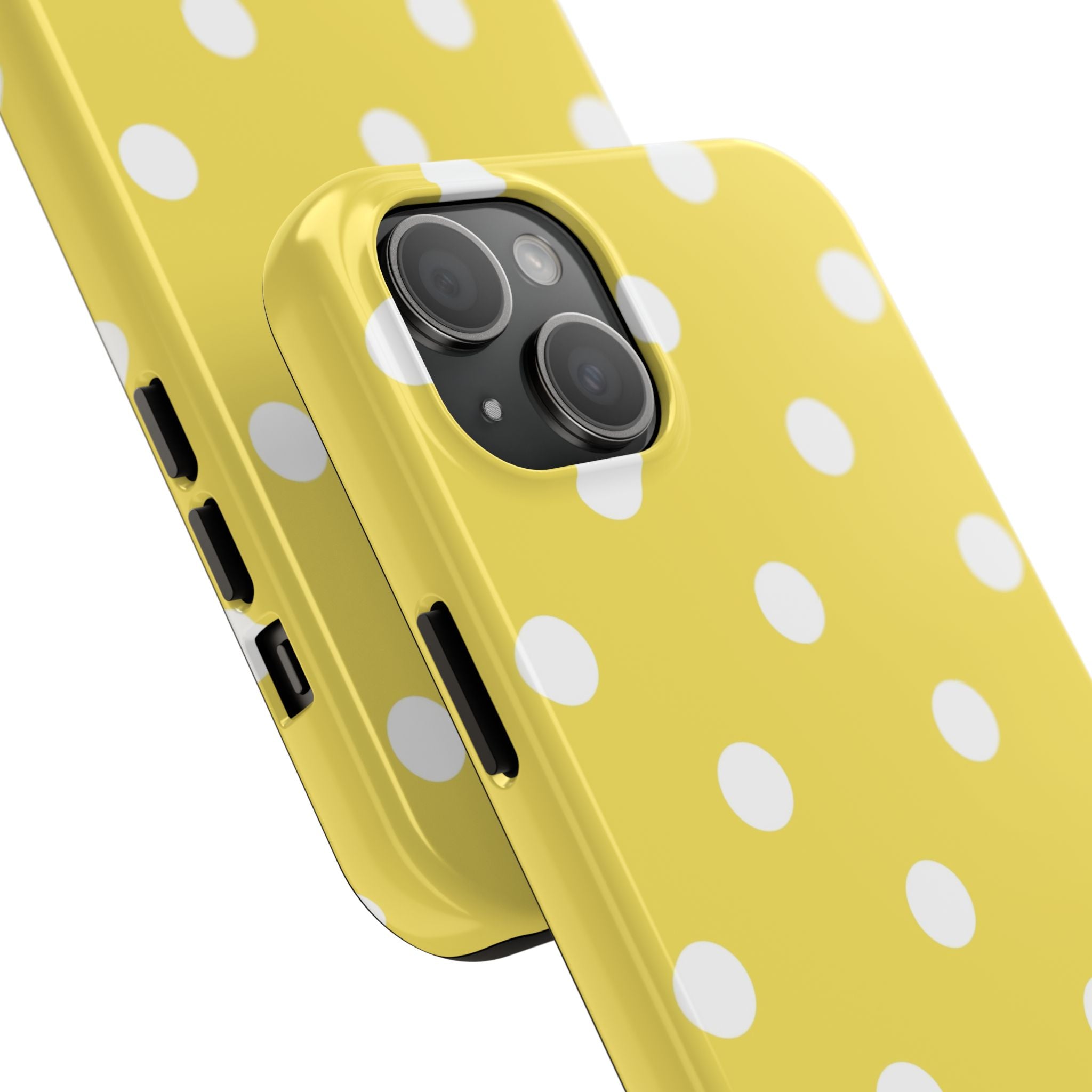 Yellow Polka Dot Tough Phone Case — Cute Protective Phone Cover