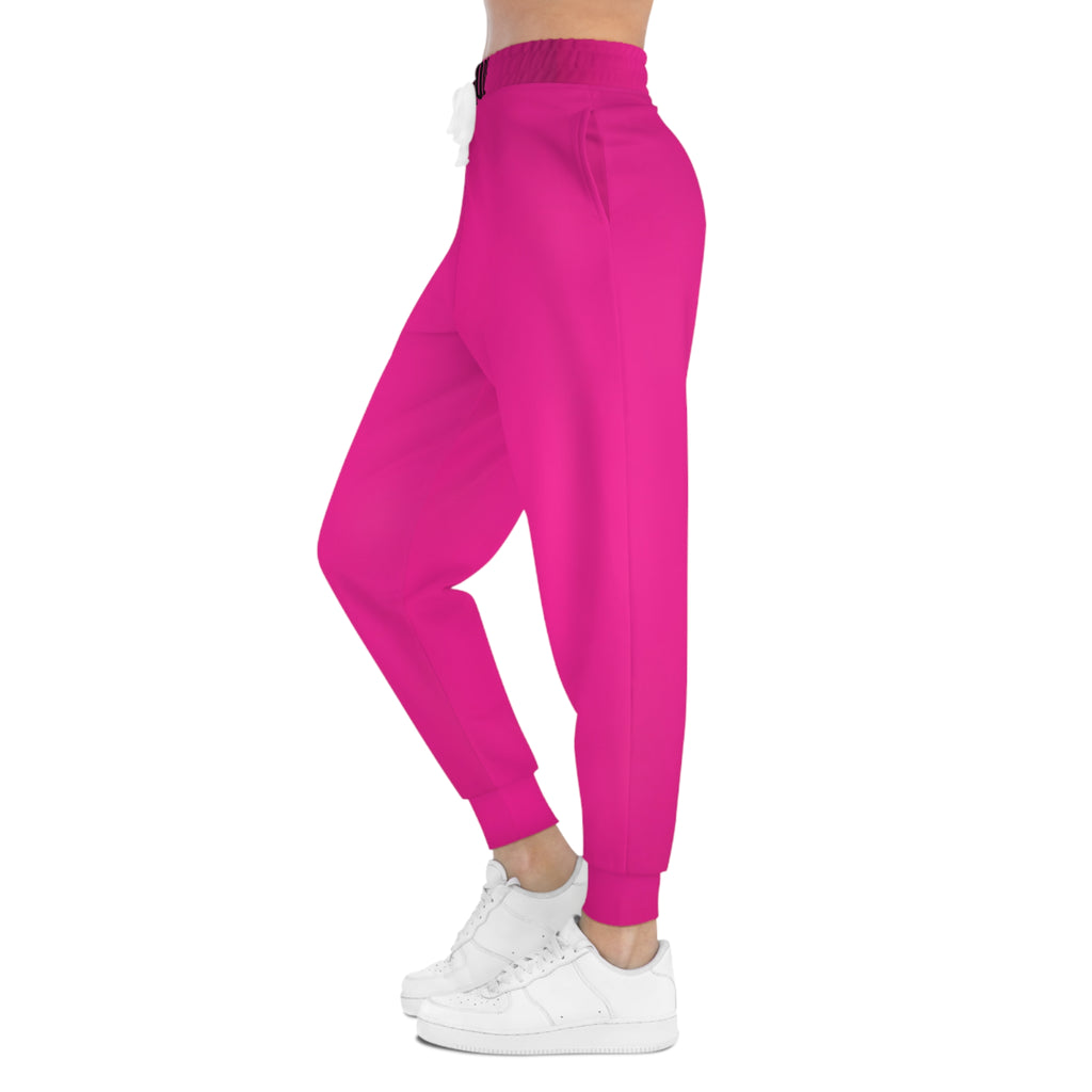 Hot Pink Athletic Joggers — Women's Bold Everyday Sweatpants