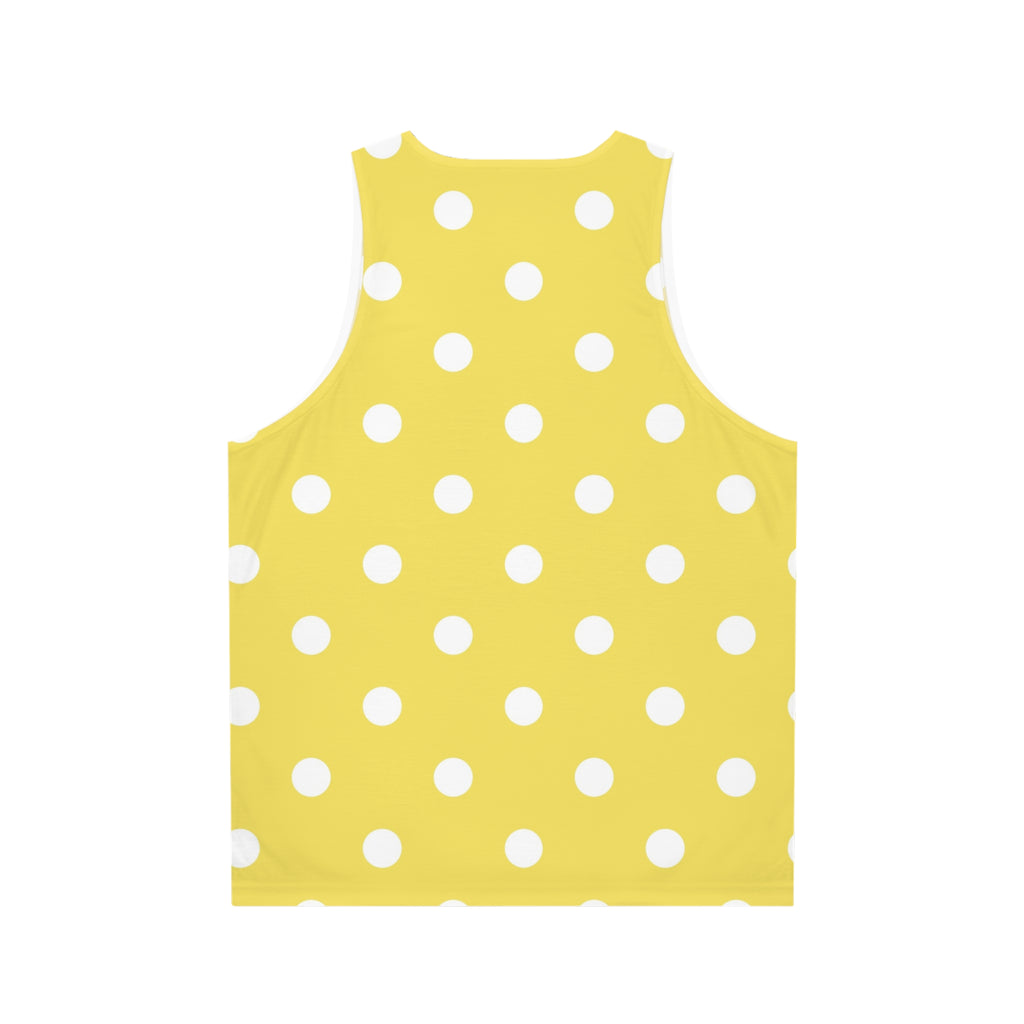 Yellow Polka Dot Tank Top — Bright Retro Summer All-Over Print