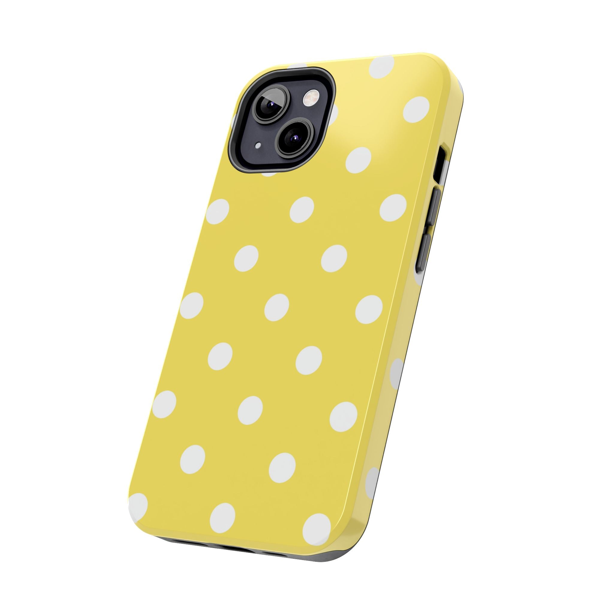 Yellow Polka Dot Tough Phone Case — Cute Protective Phone Cover