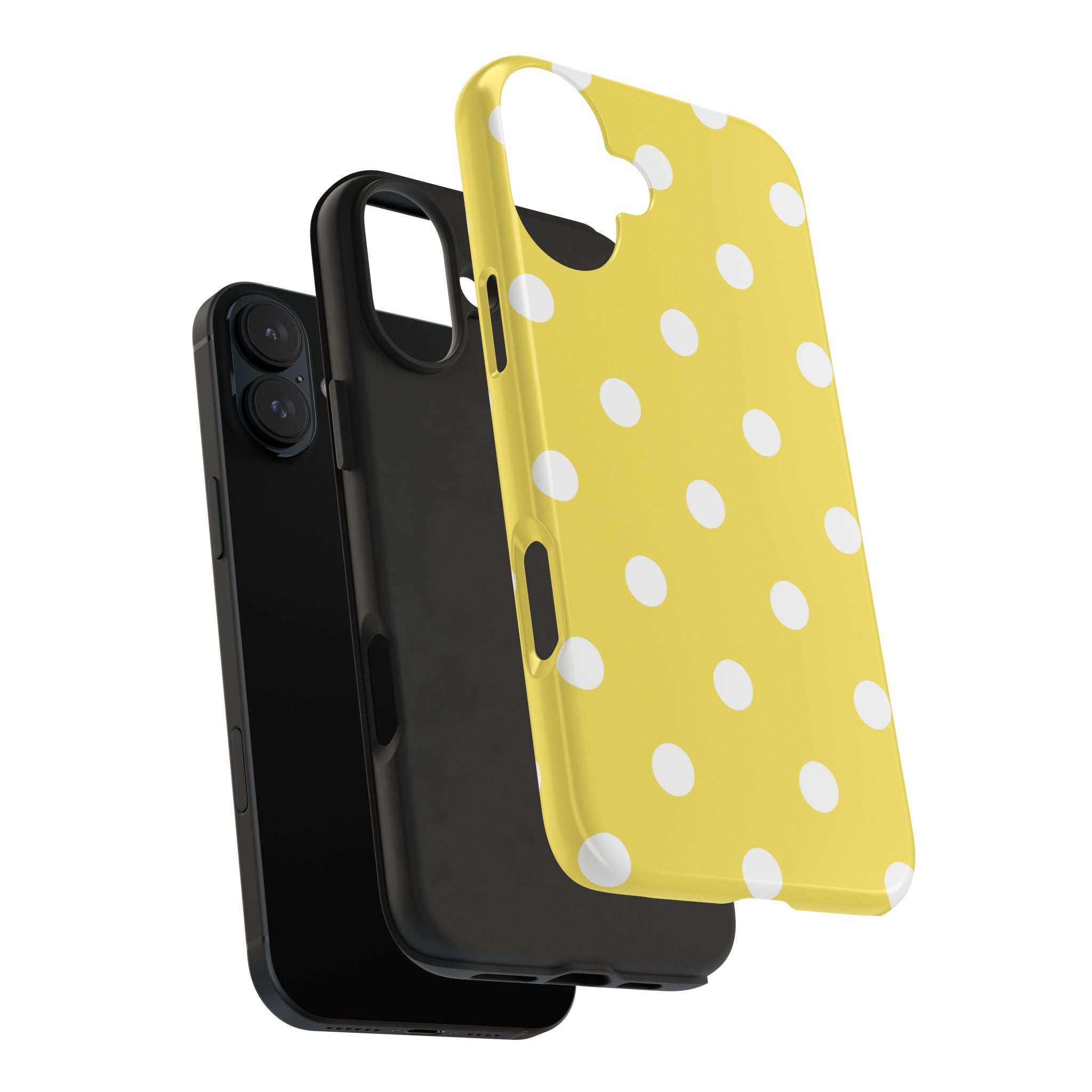Yellow Polka Dot Tough Phone Case — Cute Protective Phone Cover