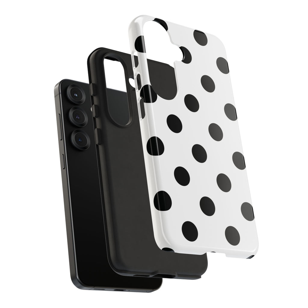 Black Polka Dot Tough Phone Case