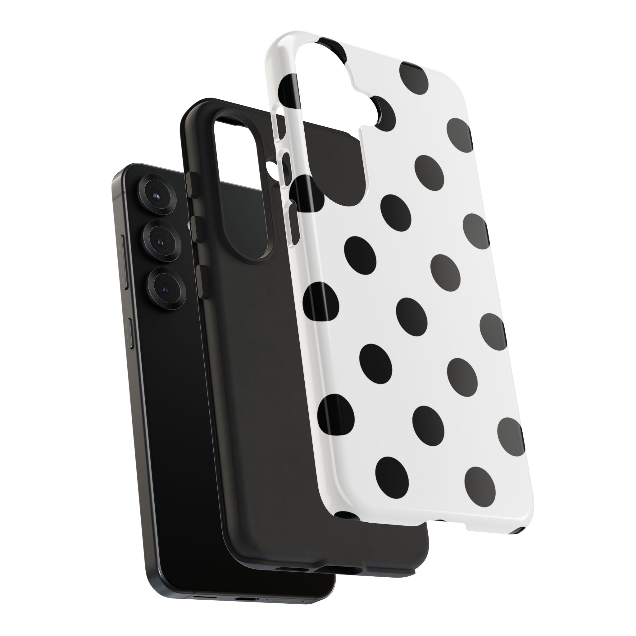 Black Polka Dot Tough Phone Case