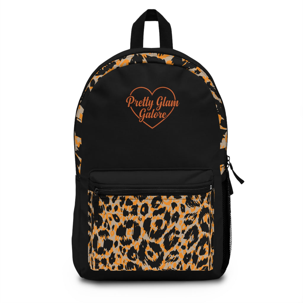 Leopard Print "Pretty Glam Galore" Backpack - Trendy Fashion School Bag