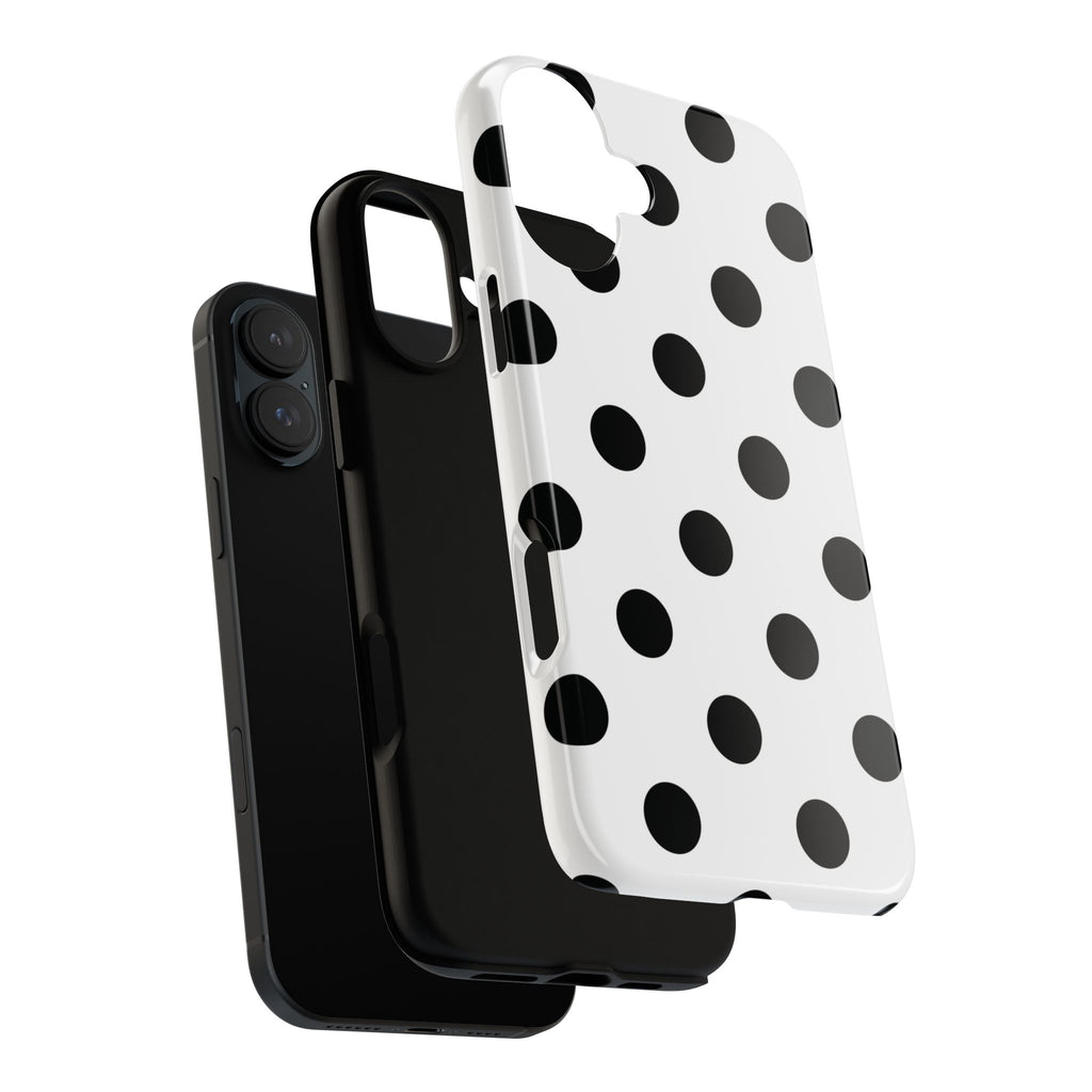 Black Polka Dot Tough Phone Case