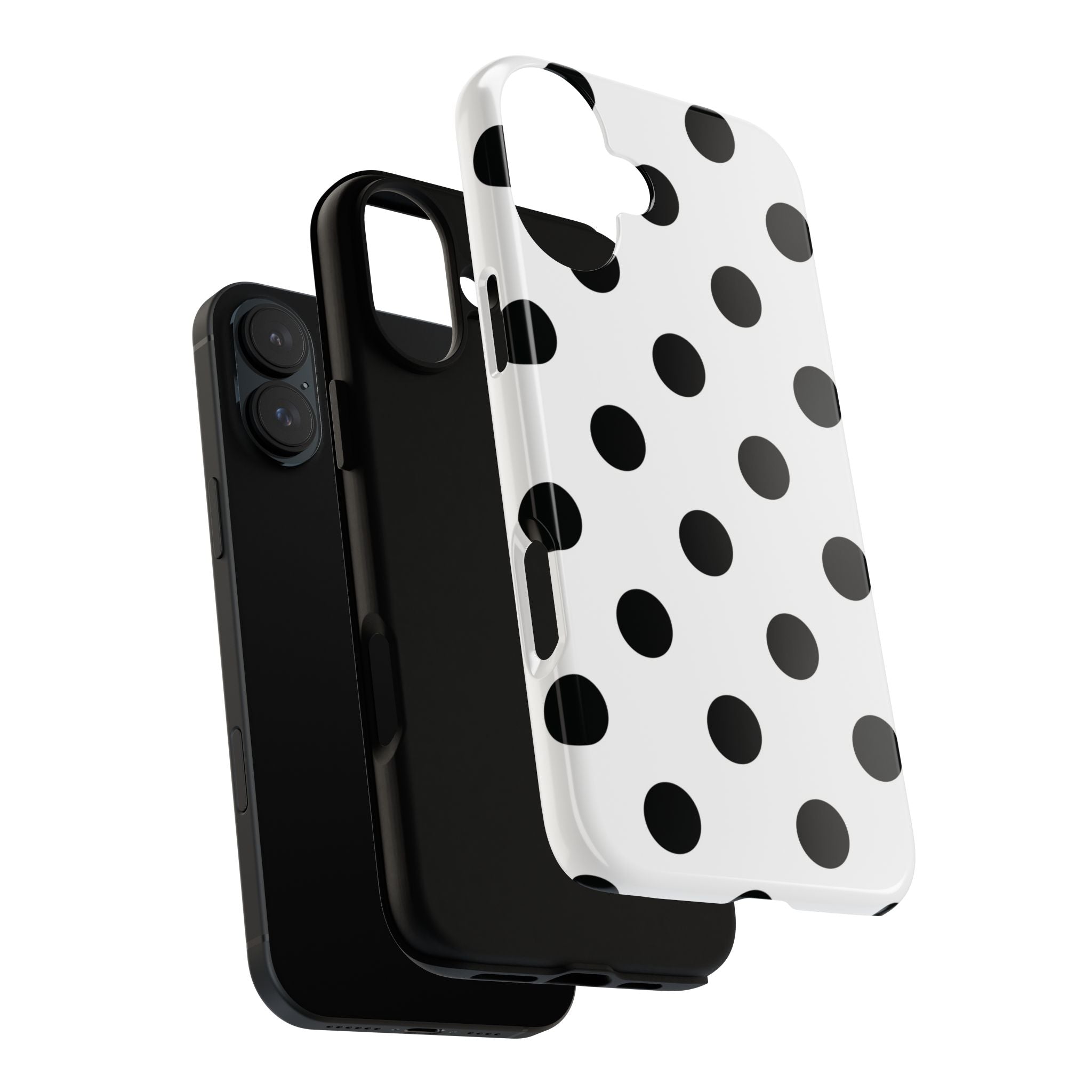 Black Polka Dot Tough Phone Case