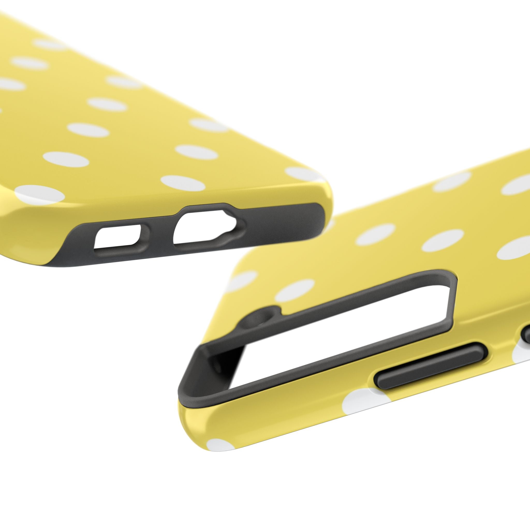 Yellow Polka Dot Tough Phone Case — Cute Protective Phone Cover