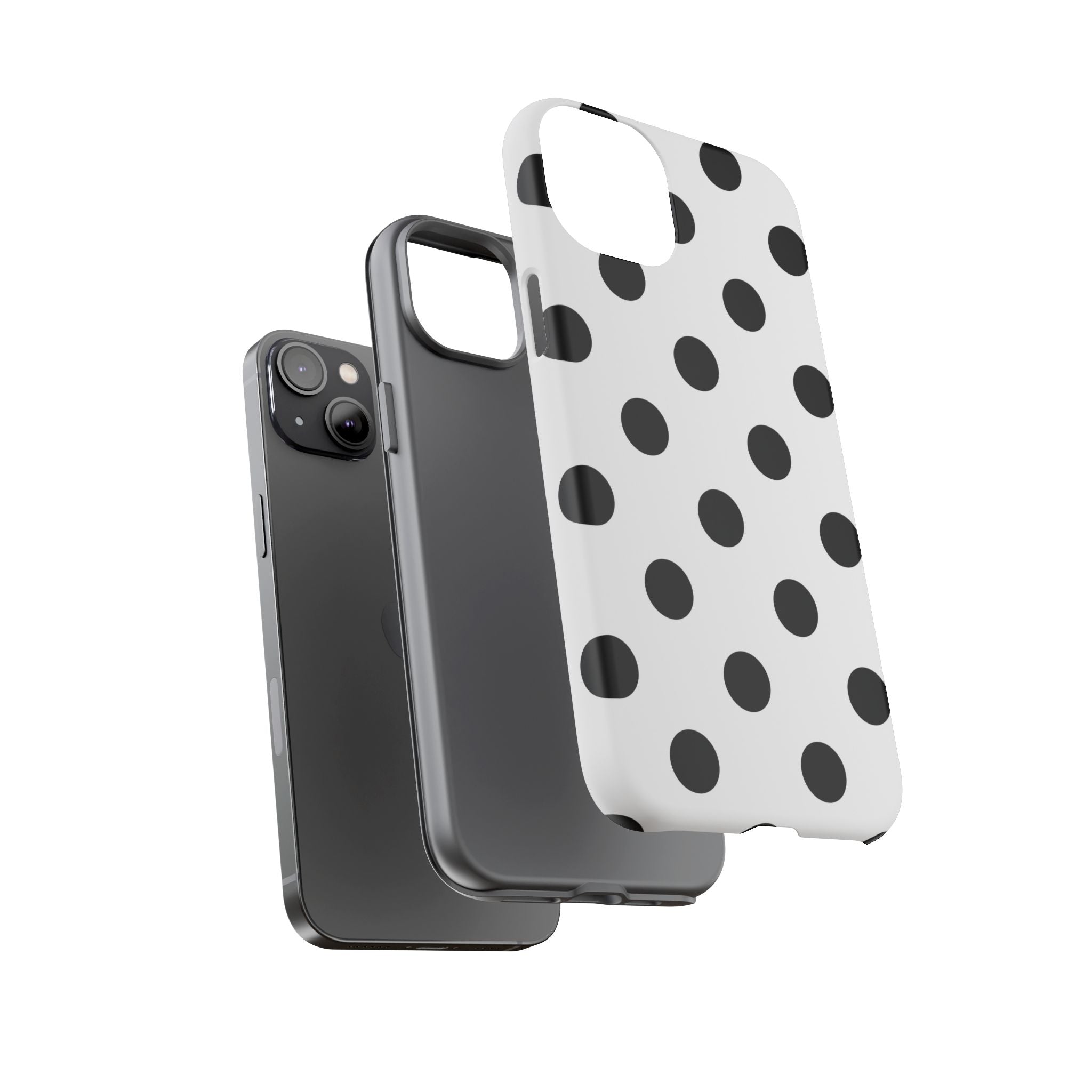 Black Polka Dot Tough Phone Case