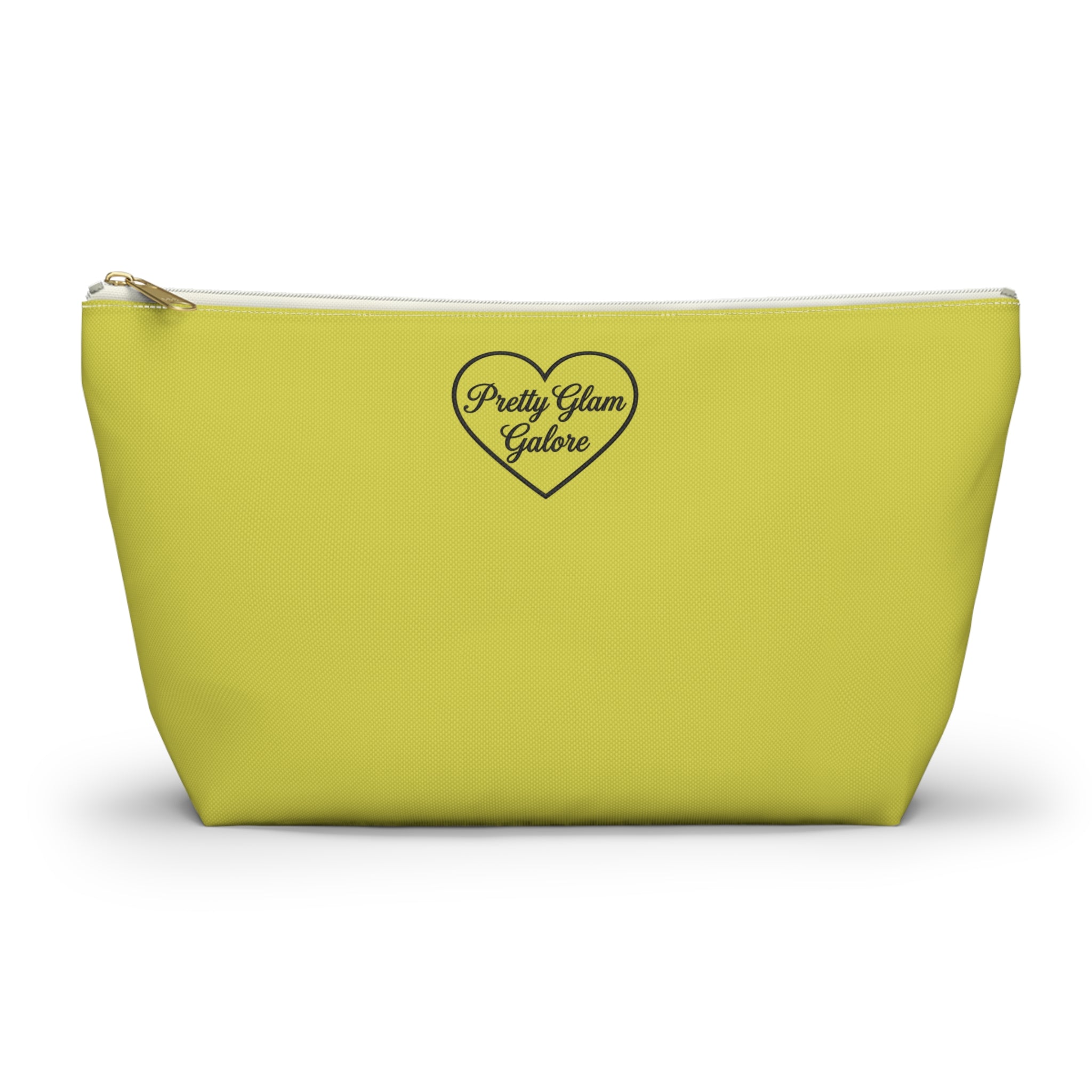 Pretty Glam Galore Yellow Accessory Pouch — T‑Bottom Makeup Bag