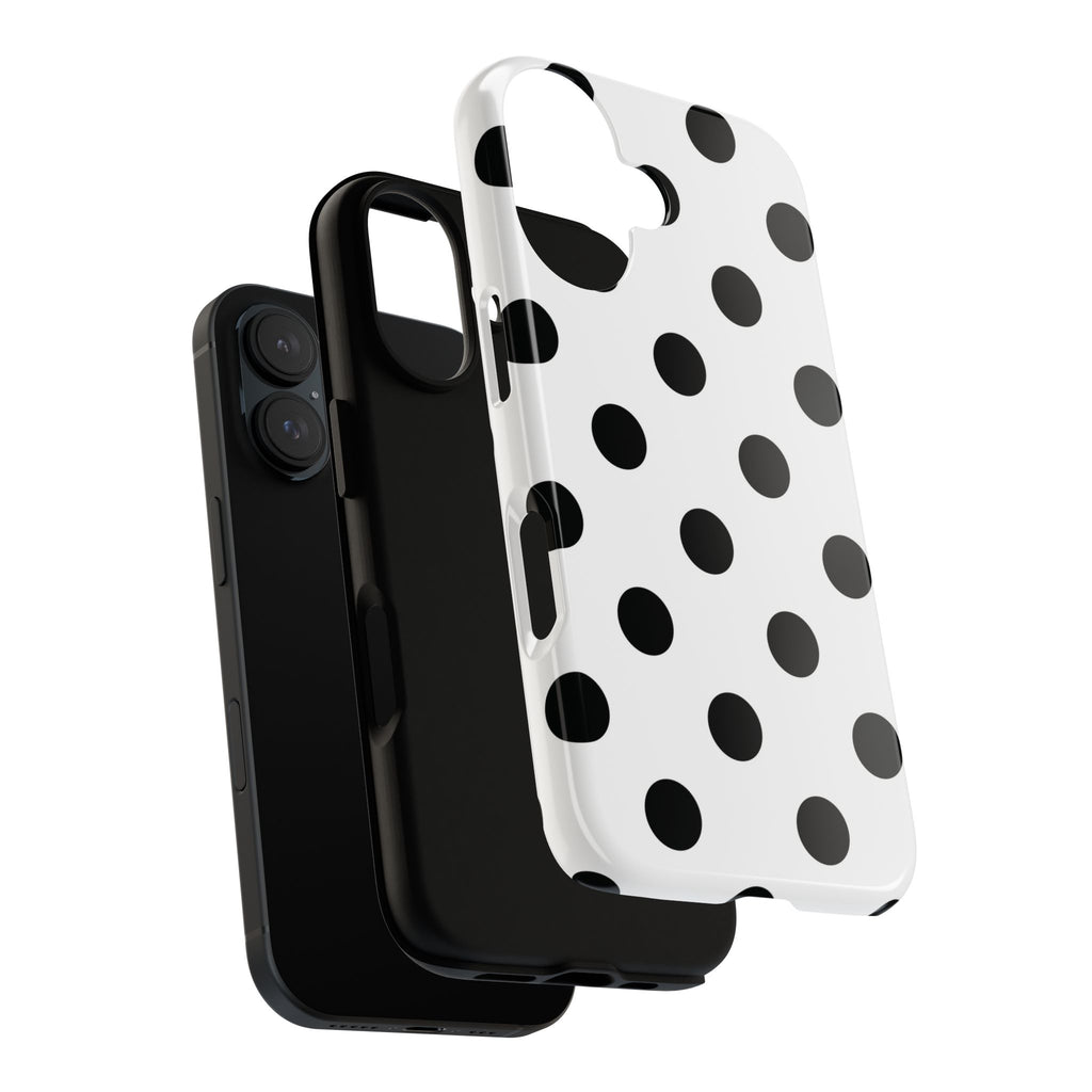 Black Polka Dot Tough Phone Case