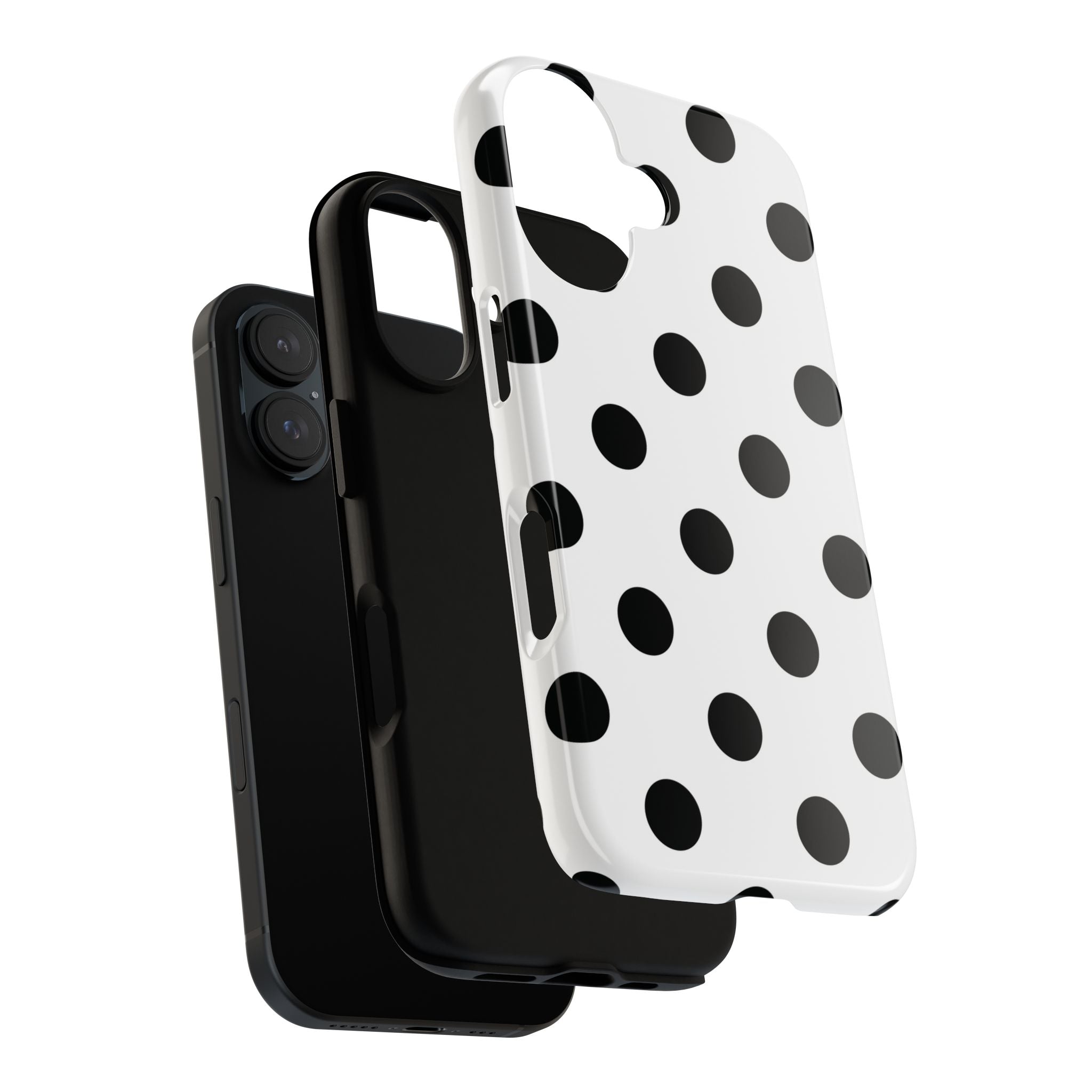 Black Polka Dot Tough Phone Case