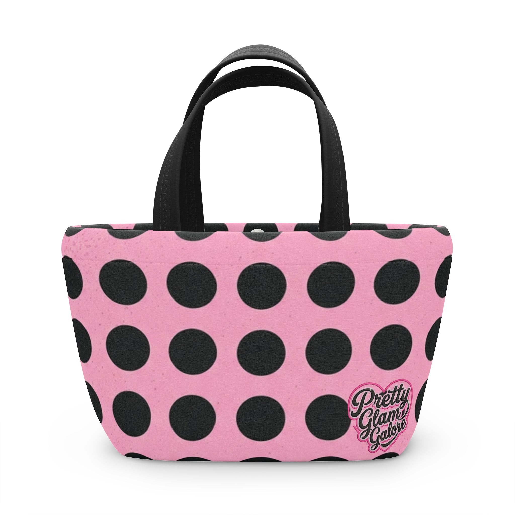 A Pink Polka Dot Lunch Bag /Insulated Tote