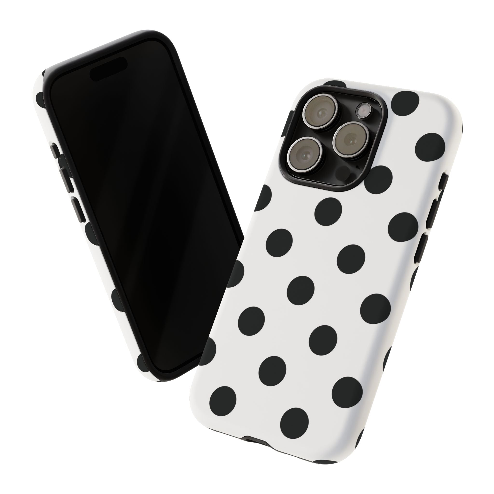 Black Polka Dot Tough Phone Case