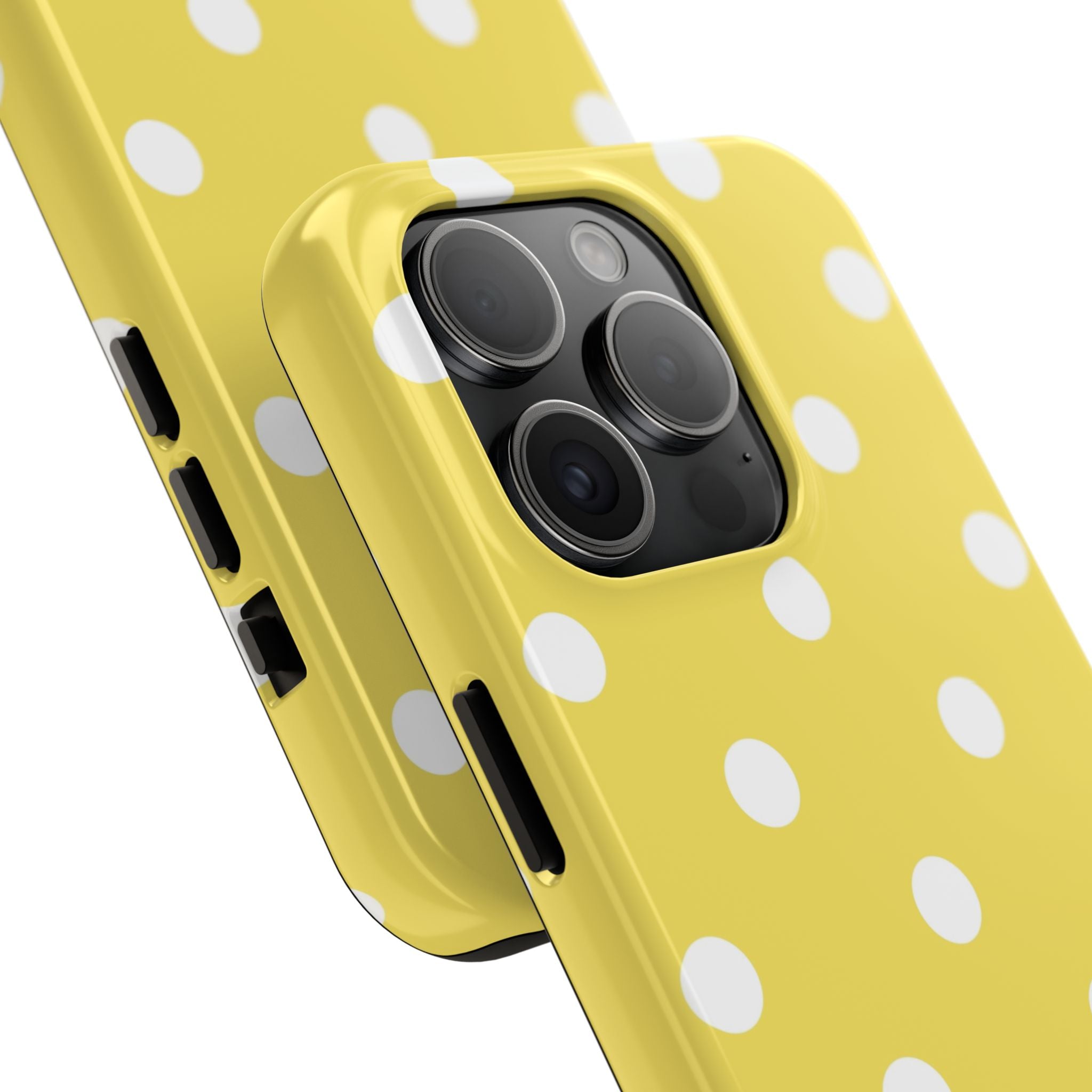 Yellow Polka Dot Tough Phone Case — Cute Protective Phone Cover
