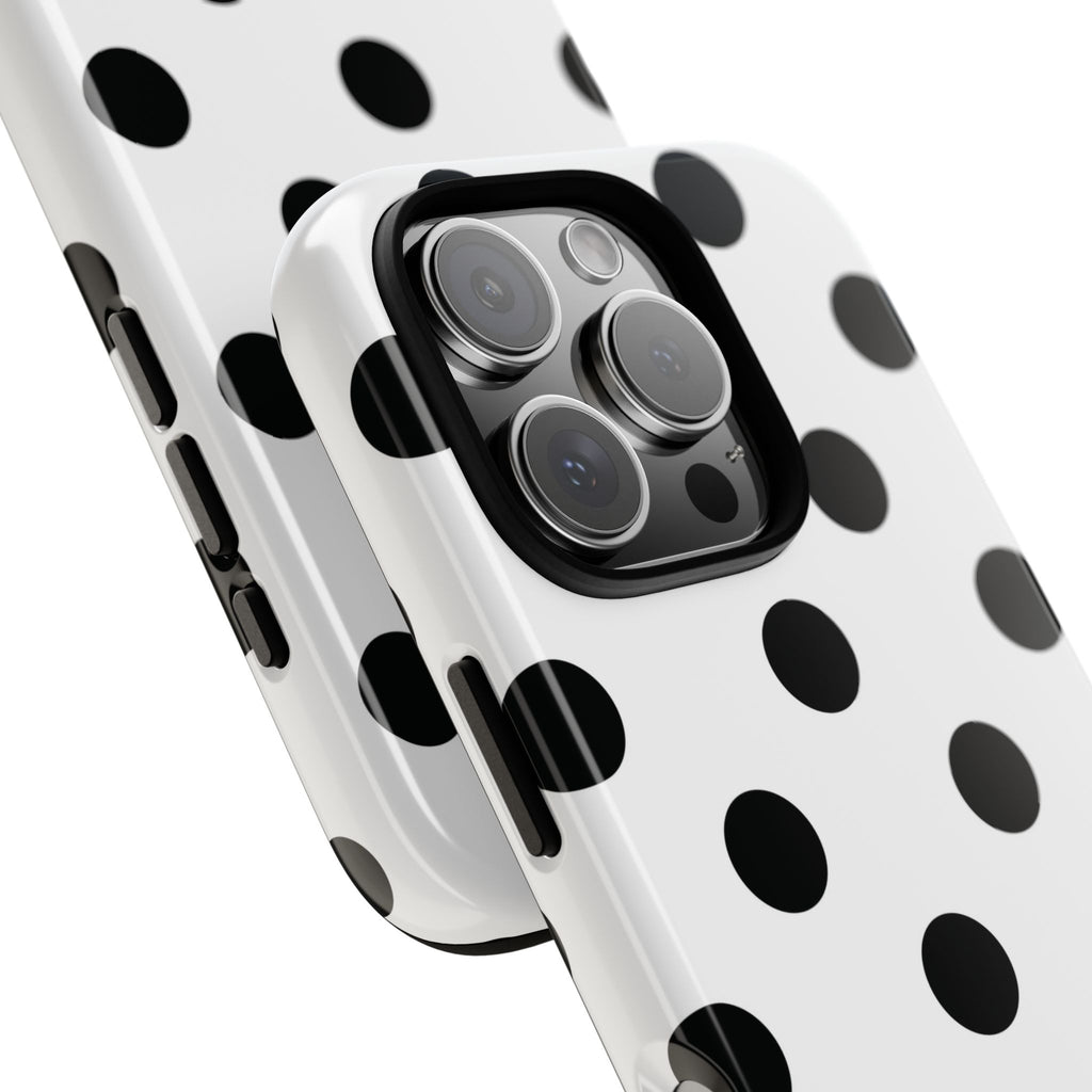 Black Polka Dot Tough Phone Case