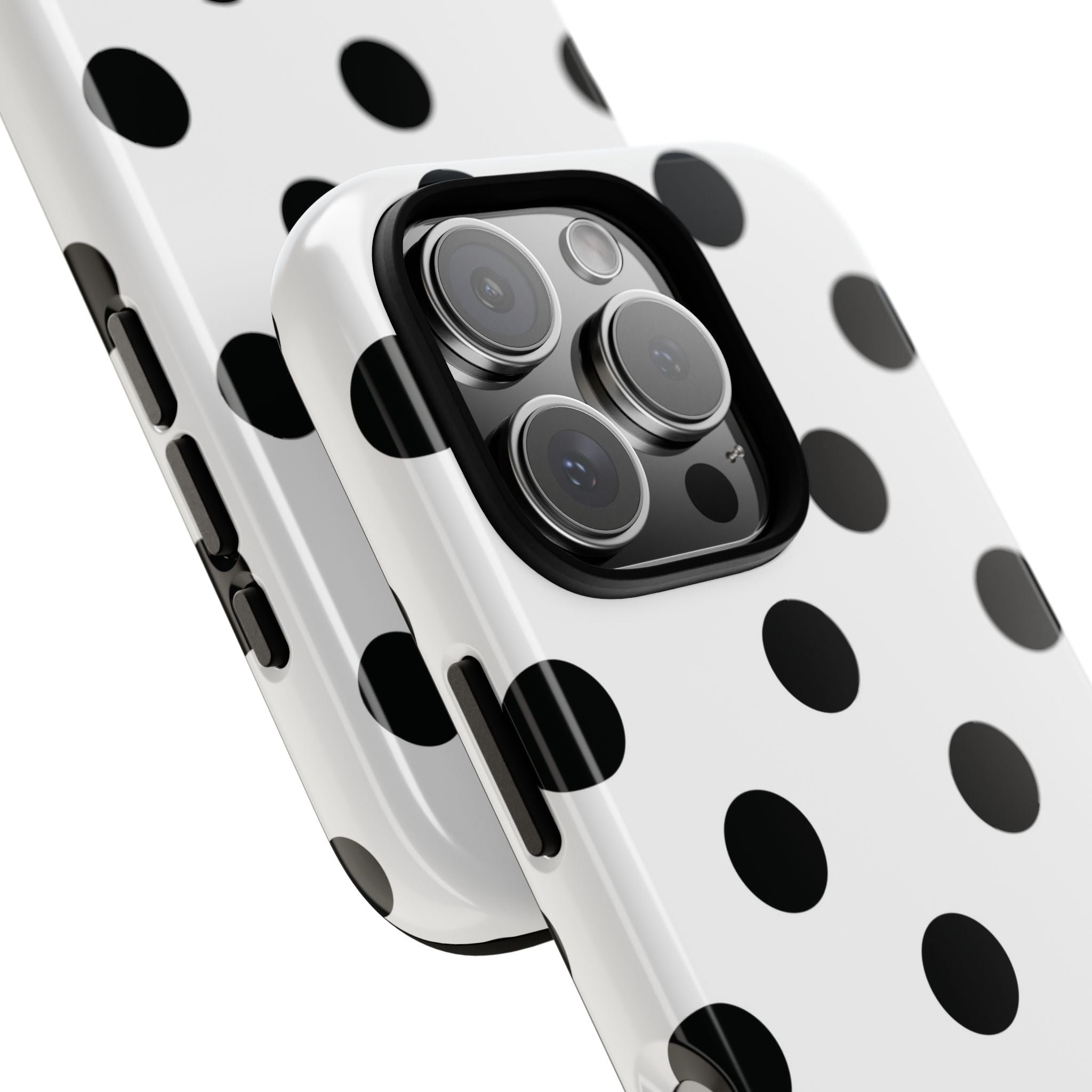 Black Polka Dot Tough Phone Case