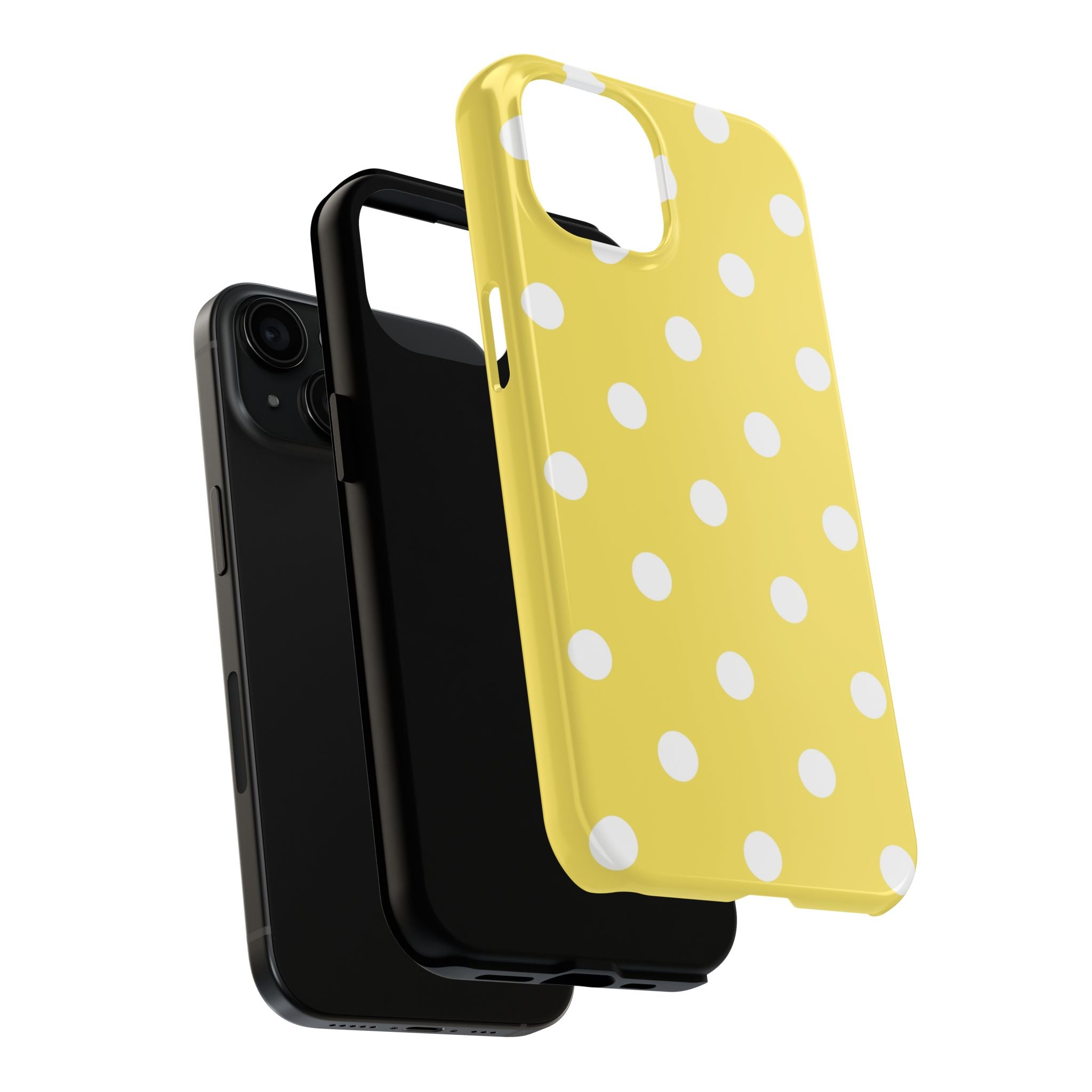 Yellow Polka Dot Tough Phone Case — Cute Protective Phone Cover