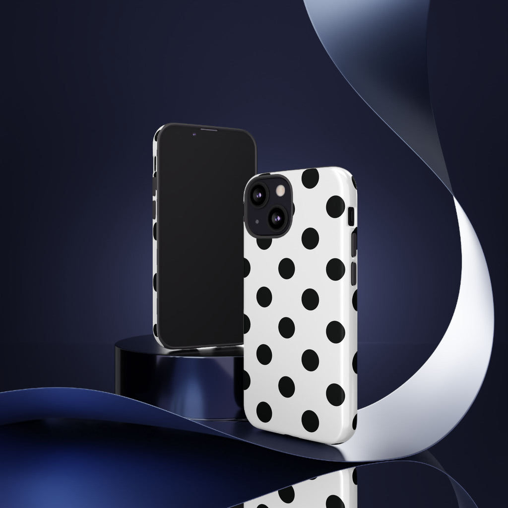 Black Polka Dot Tough Phone Case