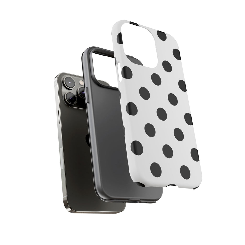 Black Polka Dot Tough Phone Case