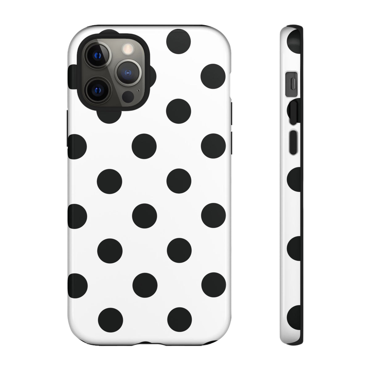 Black Polka Dot Tough Phone Case