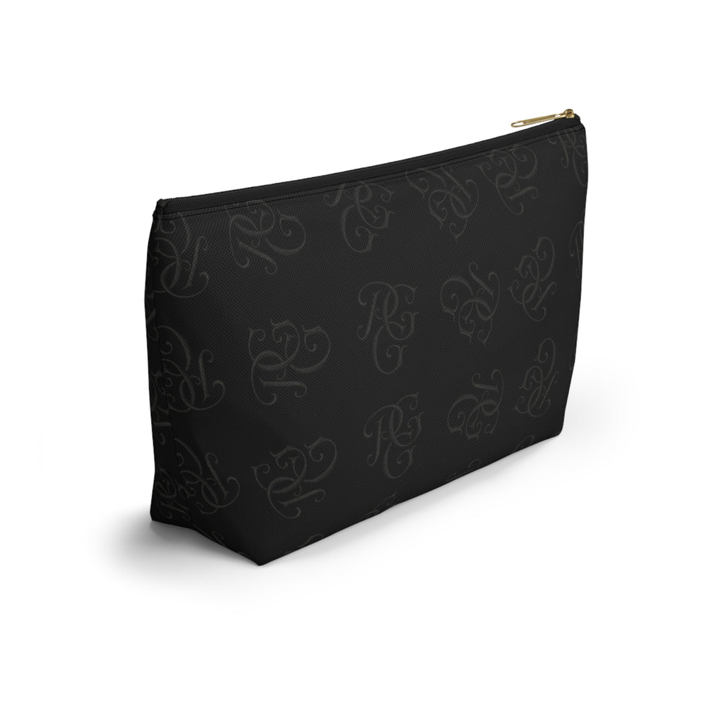 Monogram Accessory Pouch – Elegant Black Makeup and Travel Bag