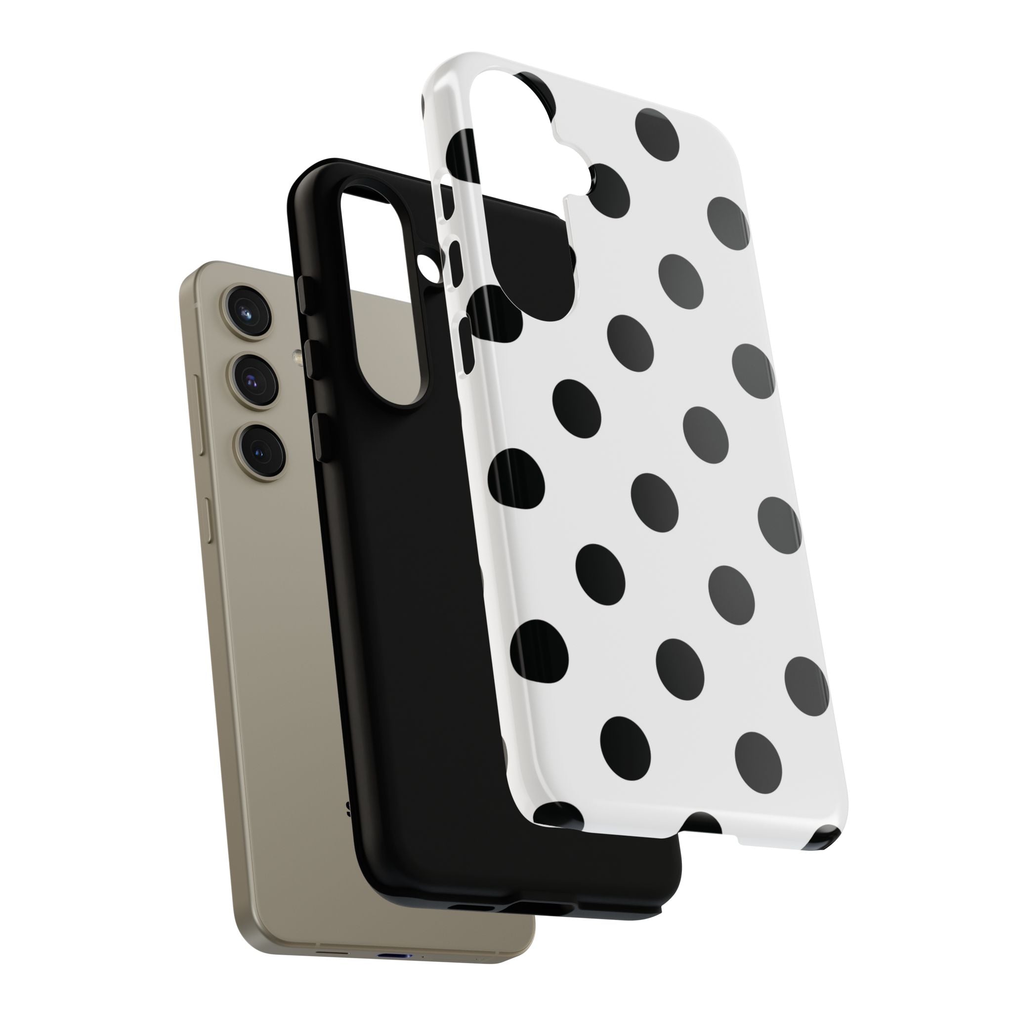Black Polka Dot Tough Phone Case