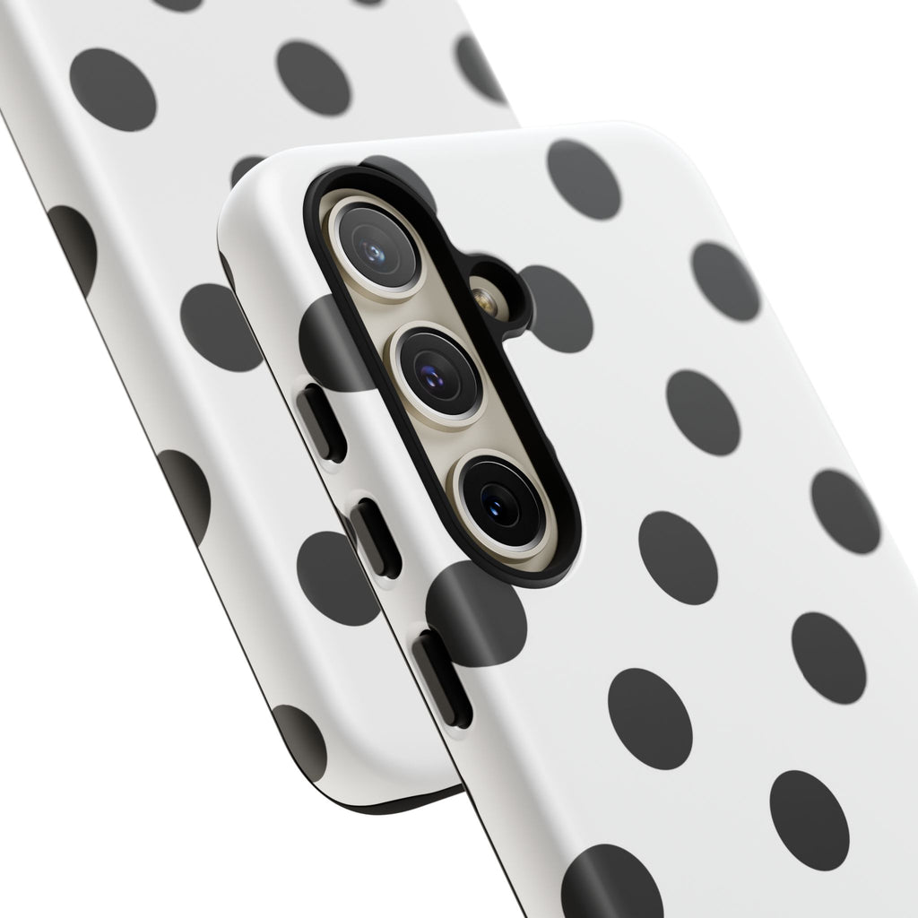 Black Polka Dot Tough Phone Case