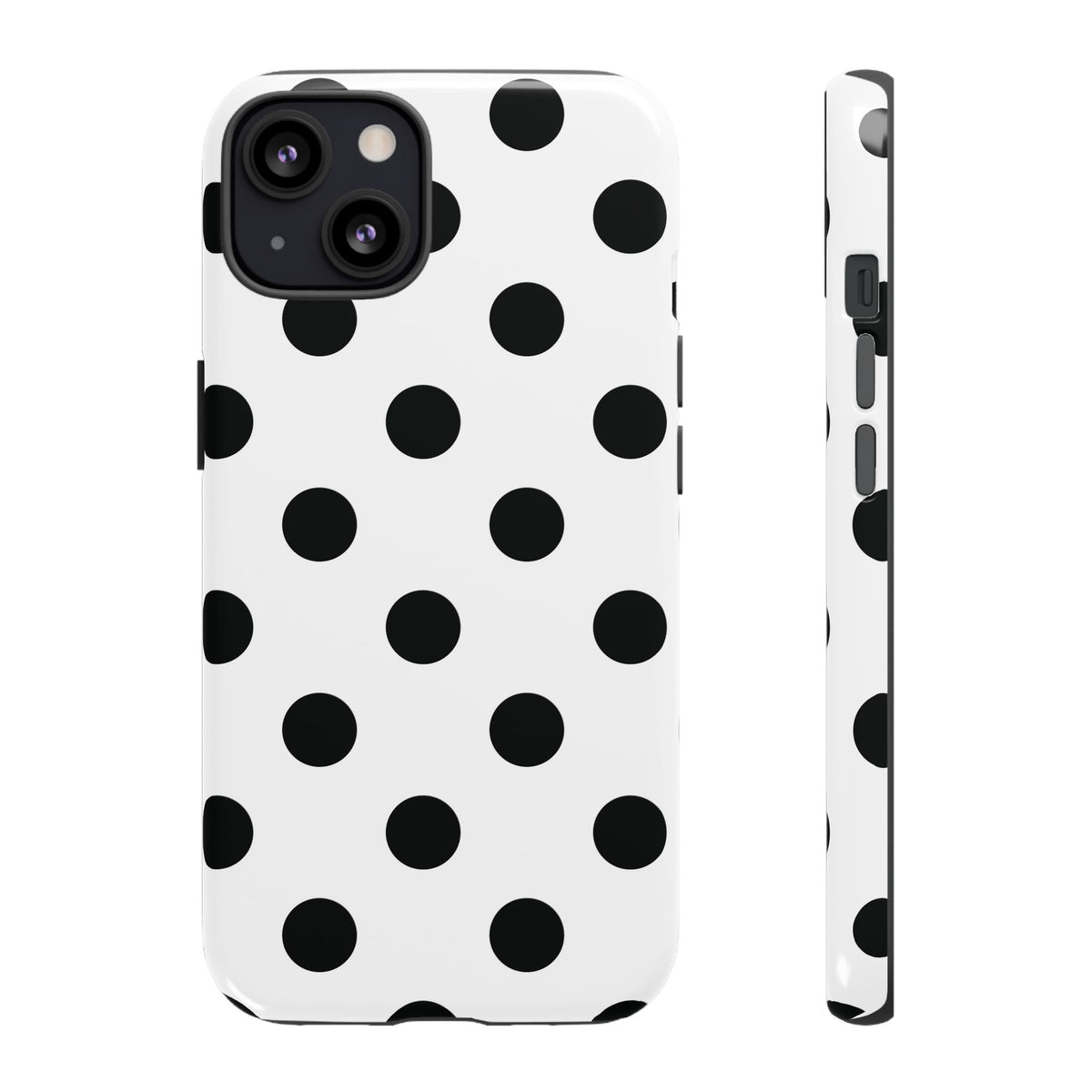 Black Polka Dot Tough Phone Case