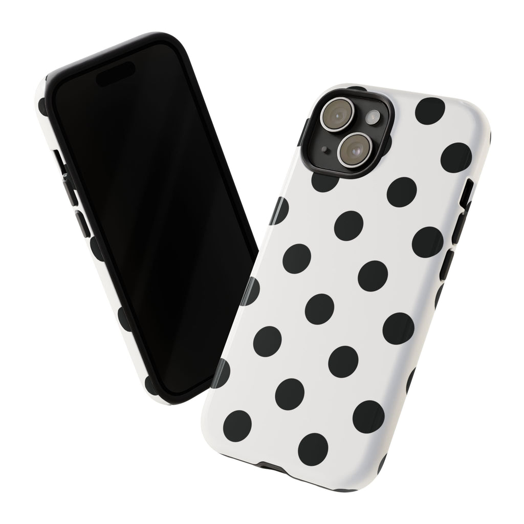 Black Polka Dot Tough Phone Case