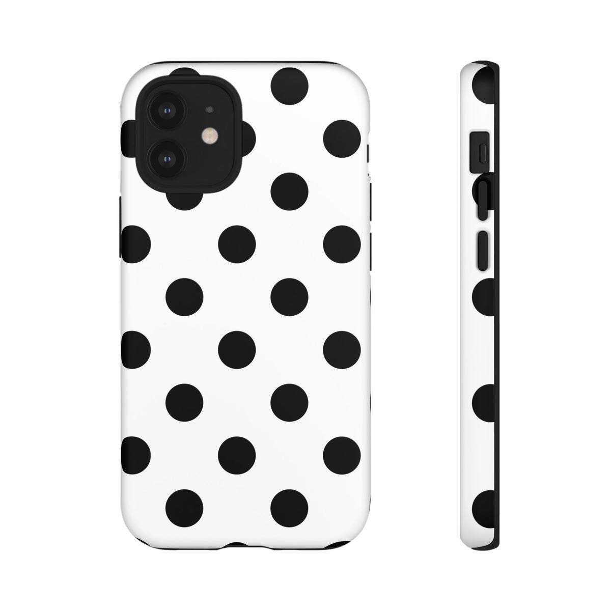Black Polka Dot Tough Phone Case