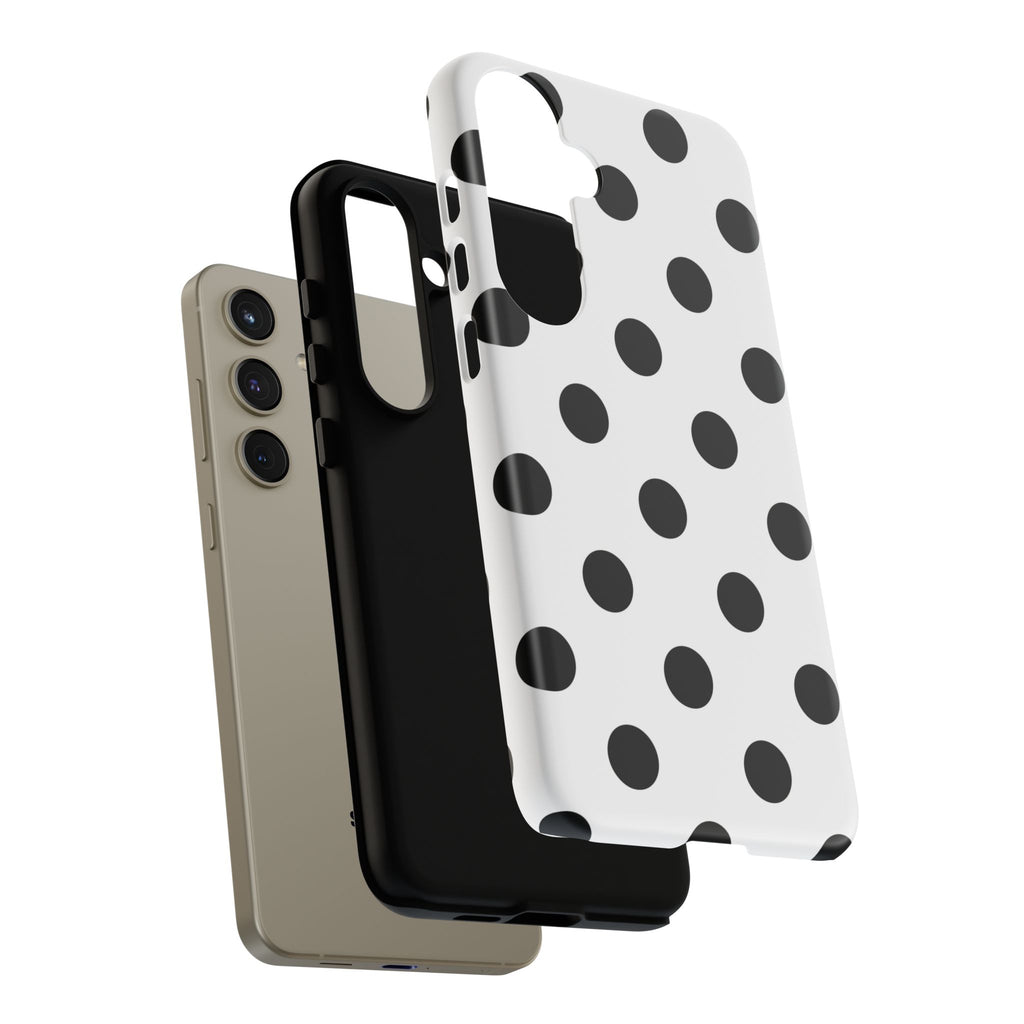 Black Polka Dot Tough Phone Case