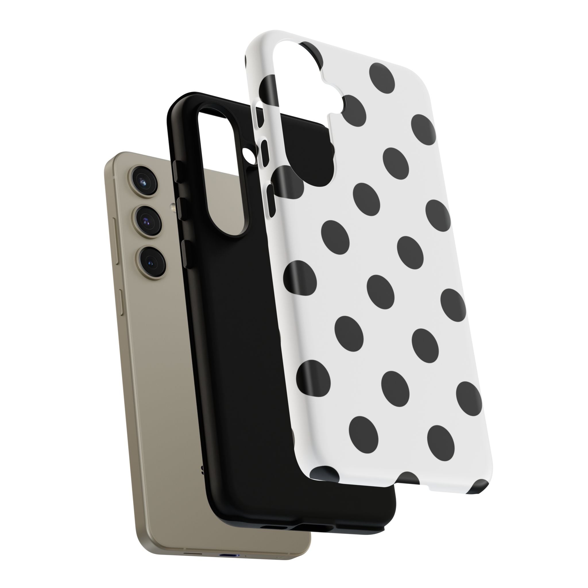 Black Polka Dot Tough Phone Case