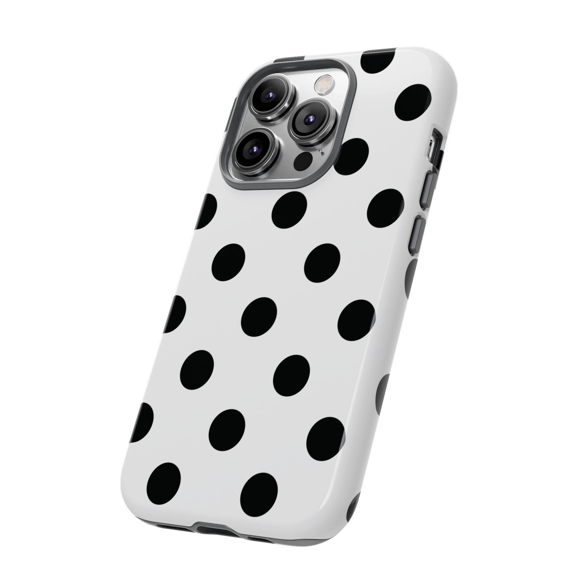 Black Polka Dot Tough Phone Case