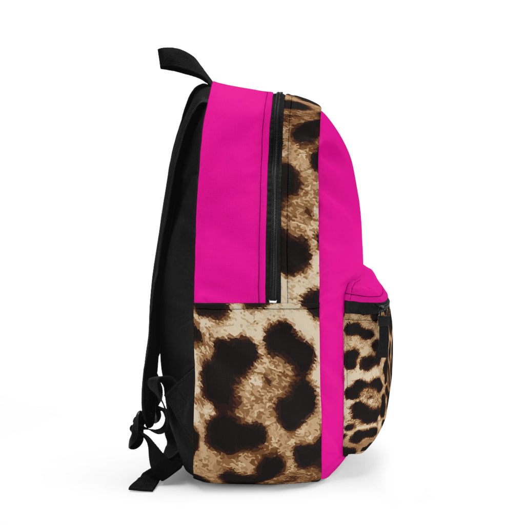 Pretty Glam Galore Hot Pink Leopard Backpack