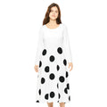 Polka Dot Swing Dress — Long Sleeve Dance Skater Dress