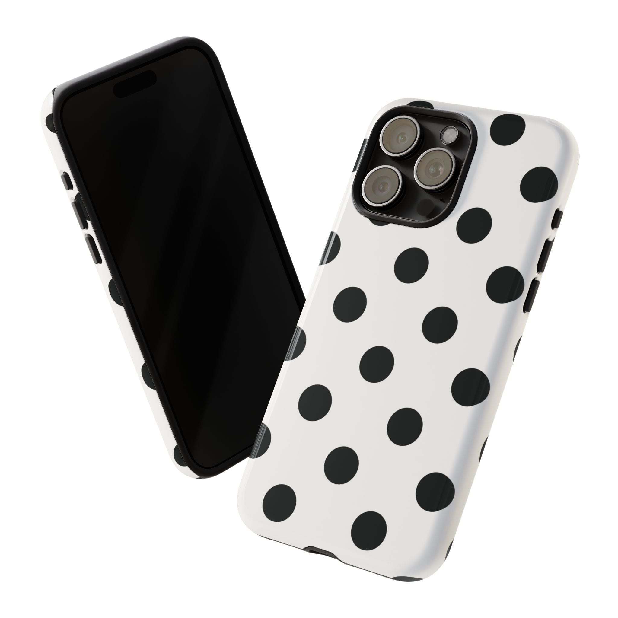 Black Polka Dot Tough Phone Case
