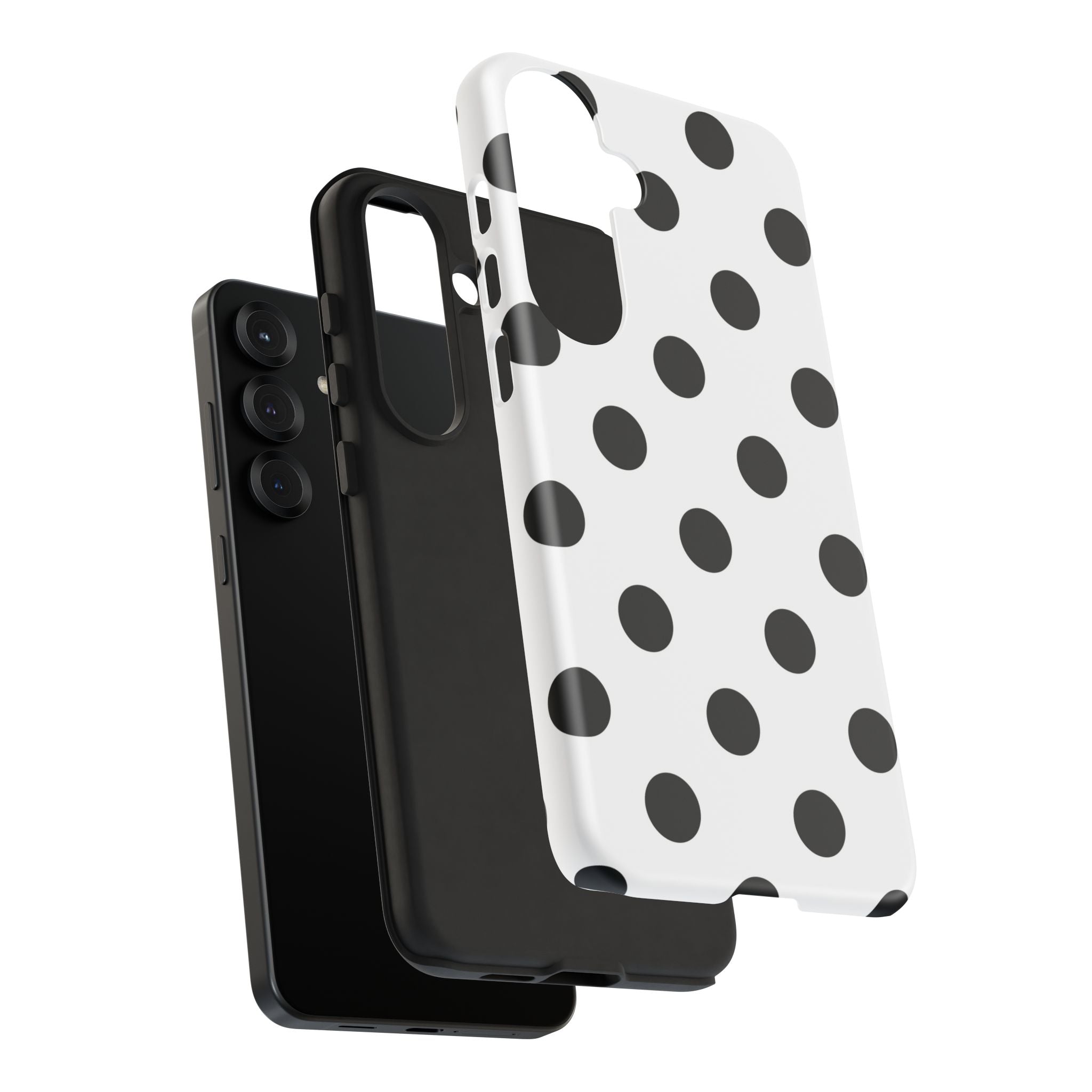 Black Polka Dot Tough Phone Case