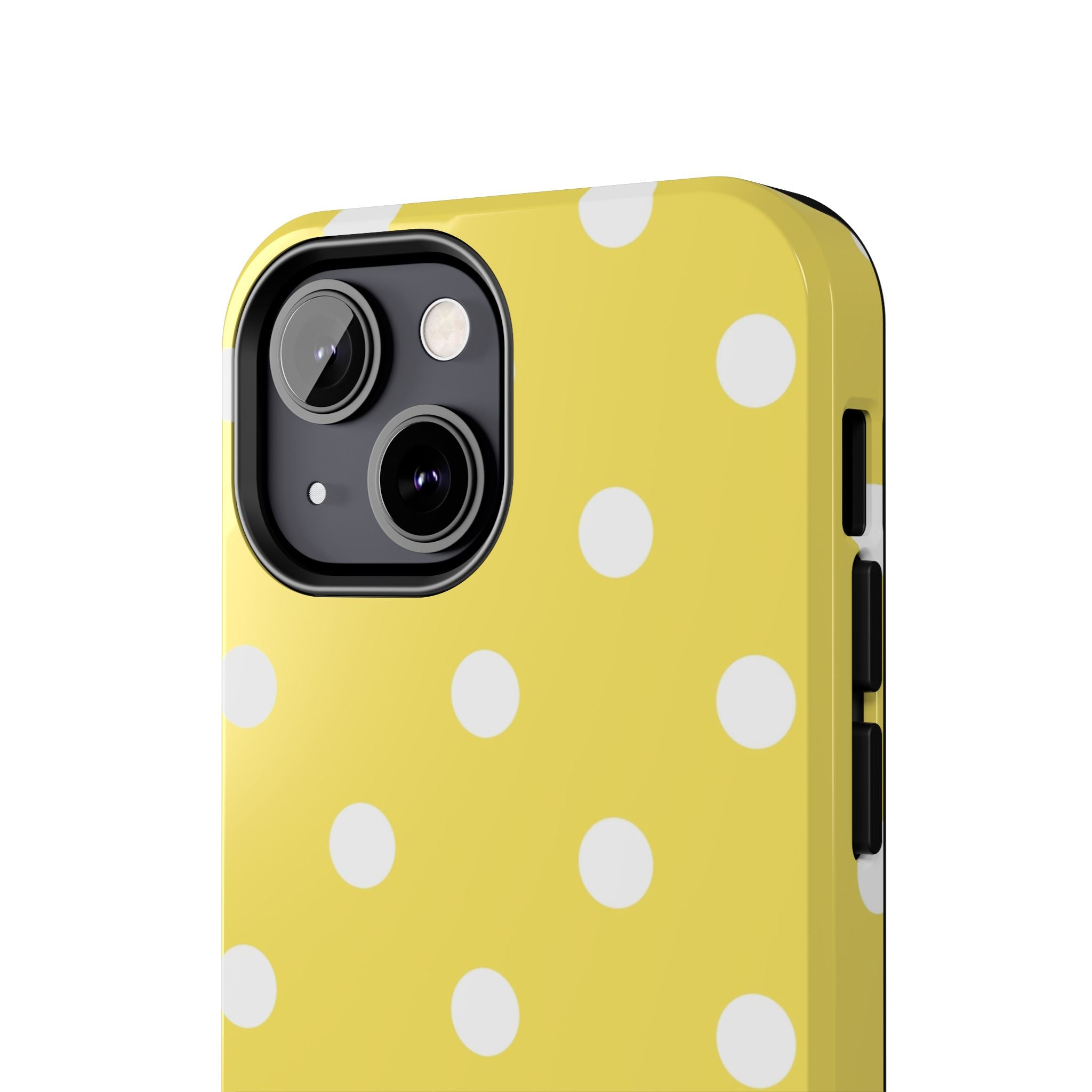 Yellow Polka Dot Tough Phone Case — Cute Protective Phone Cover