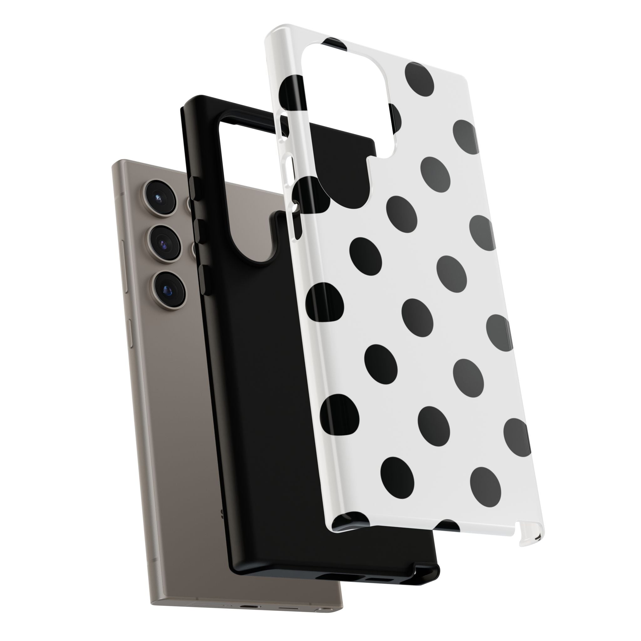 Black Polka Dot Tough Phone Case