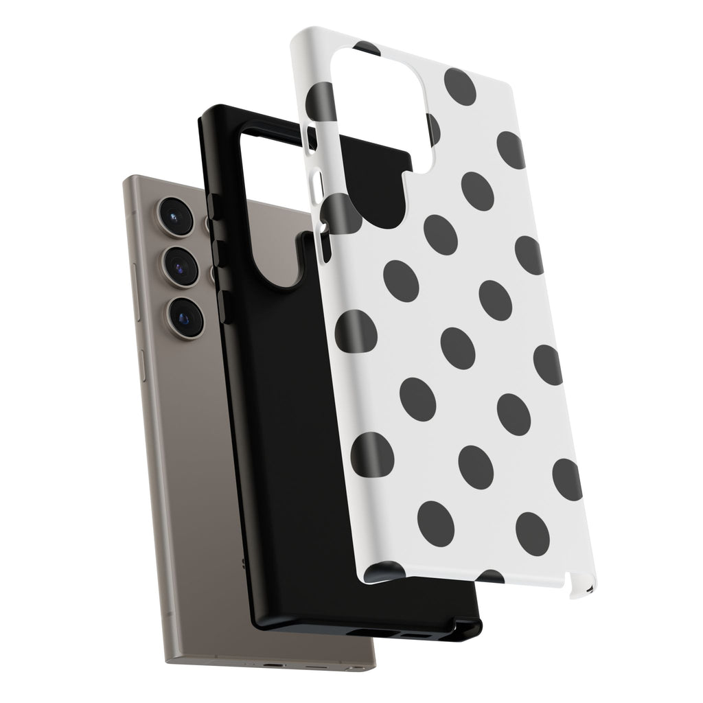 Black Polka Dot Tough Phone Case
