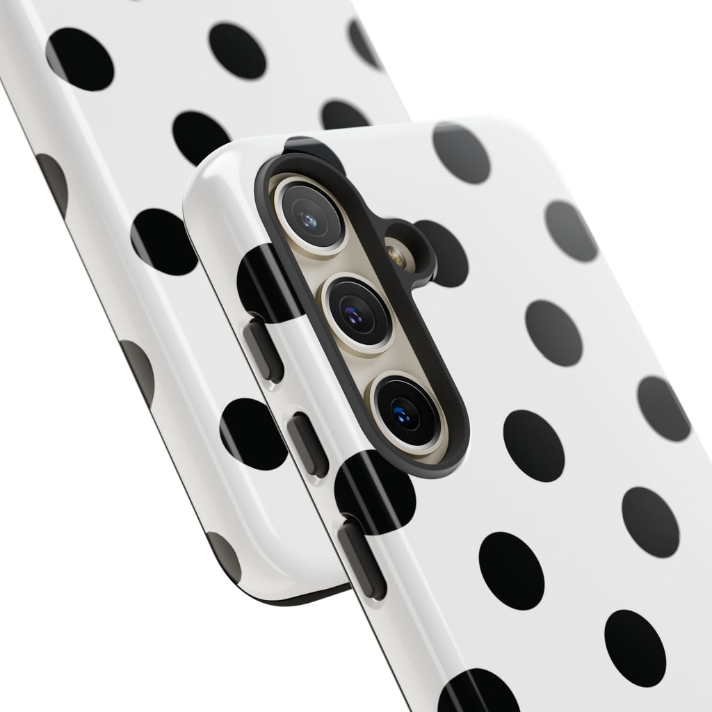 Black Polka Dot Tough Phone Case