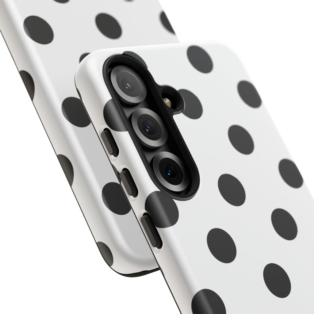 Black Polka Dot Tough Phone Case
