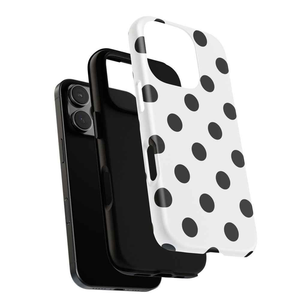 Black Polka Dot Tough Phone Case