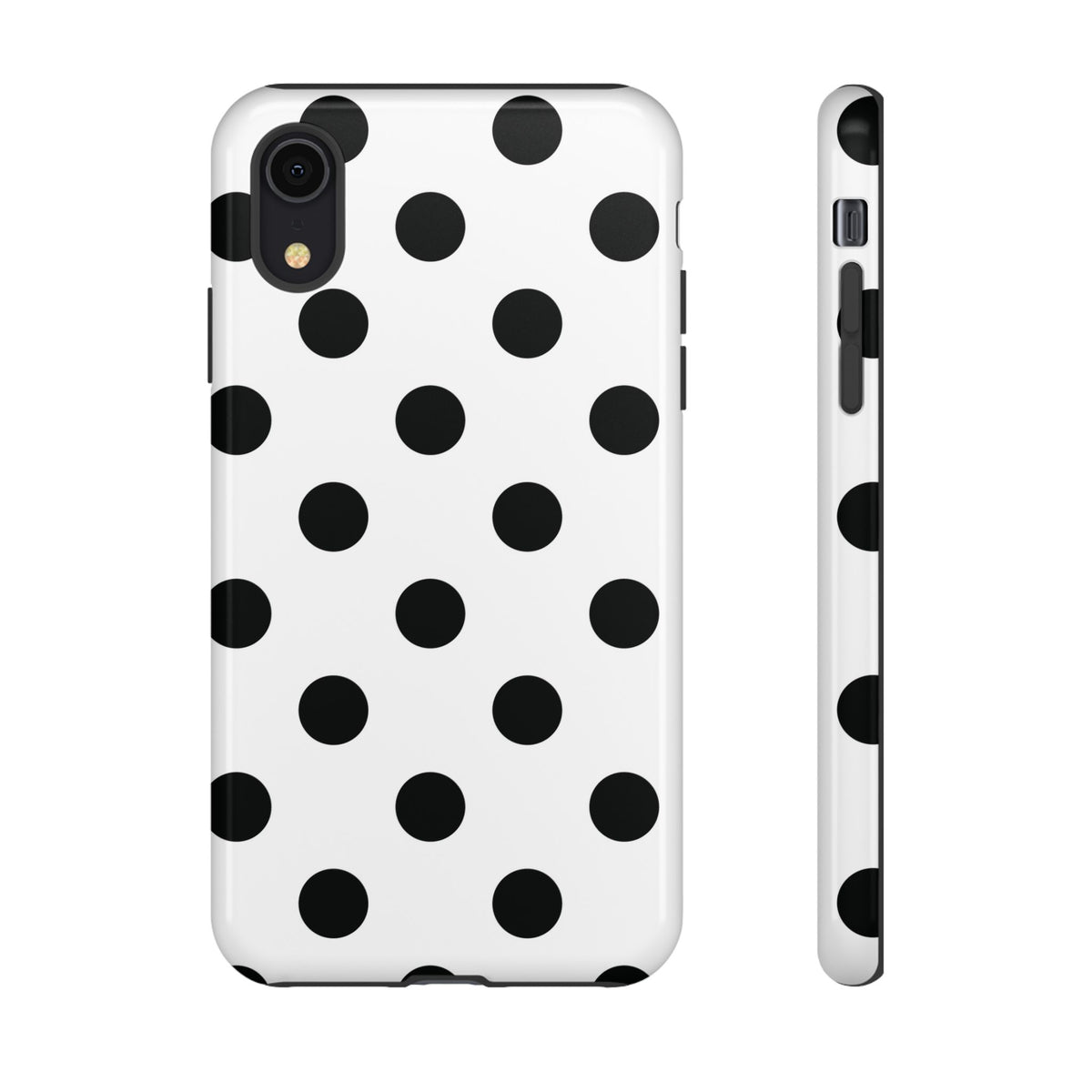 Black Polka Dot Tough Phone Case